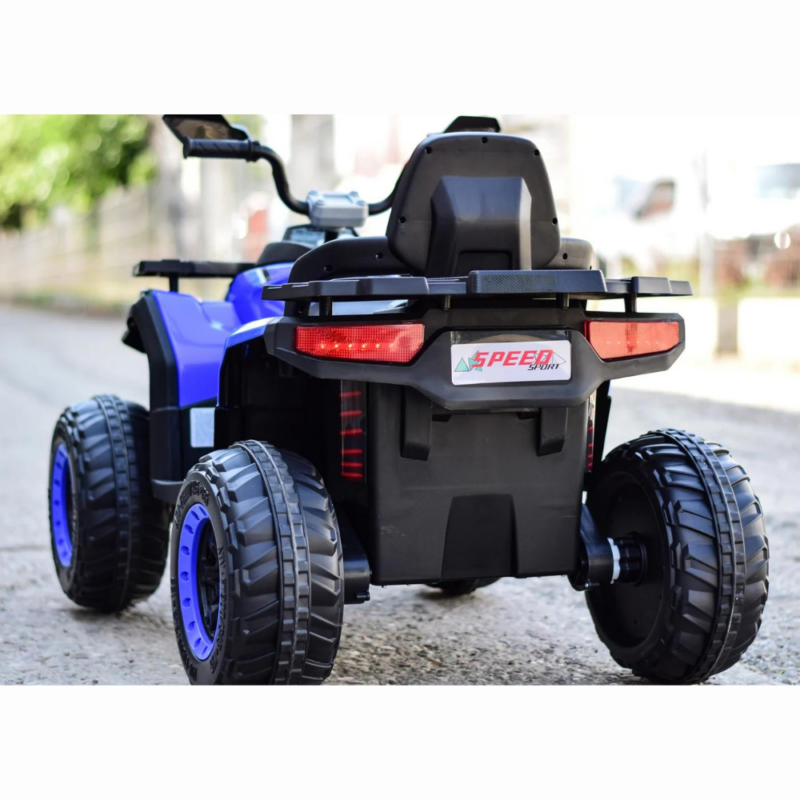 SuperOffroad Ride-On elektriline ATV lastele – esmaklassiline 12V 4x4 sinine ATV kaugjuhtimispuldiga