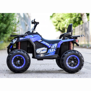 SuperOffroad Ride-On elektriline ATV lastele – esmaklassiline 12V 4x4 sinine ATV kaugjuhtimispuldiga