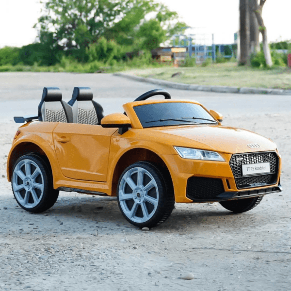 Audi TTRS Roadster Ride-On auto lastele – esmaklassiline 12V kollane luksussõiduk"