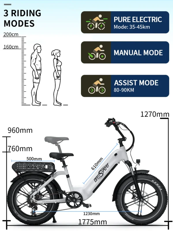 OneSport OT08 Fat Tire Elektrijalgratas 500W, 90 km, hall Elektrirattad Elektritõukerattad, elektrilised jalgrattad ja laste elektriautod 11