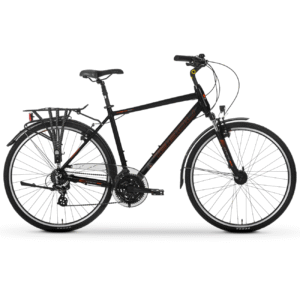 Meeste jalgratas TABOU Kinetic 2.0 PLUS, 28″ must-oranž (L) Jalgrattad Elektritõukerattad, elektrilised jalgrattad ja laste elektriautod