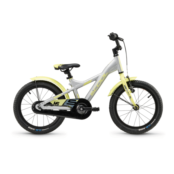 Laste jalgratas S´COOL XXlite, 16″ hõbe/laim Jalgrattad Elektritõukerattad, elektrilised jalgrattad ja laste elektriautod 1