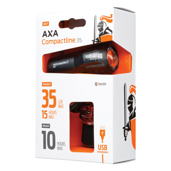 Jalgrattatulede komplekt AXA Compact Line Battery 35 Set Jalgrattatuled Elektritõukerattad, elektrilised jalgrattad ja laste elektriautod 4
